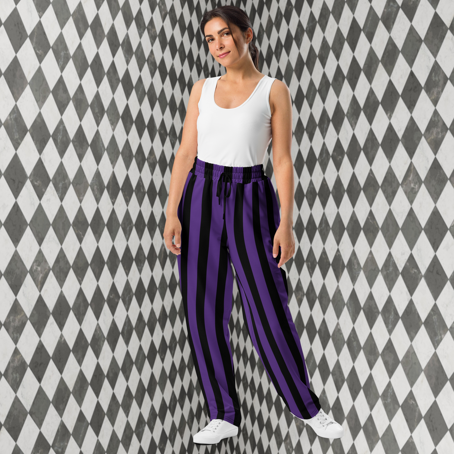 Strange Wide Leg Joggers with Pockets