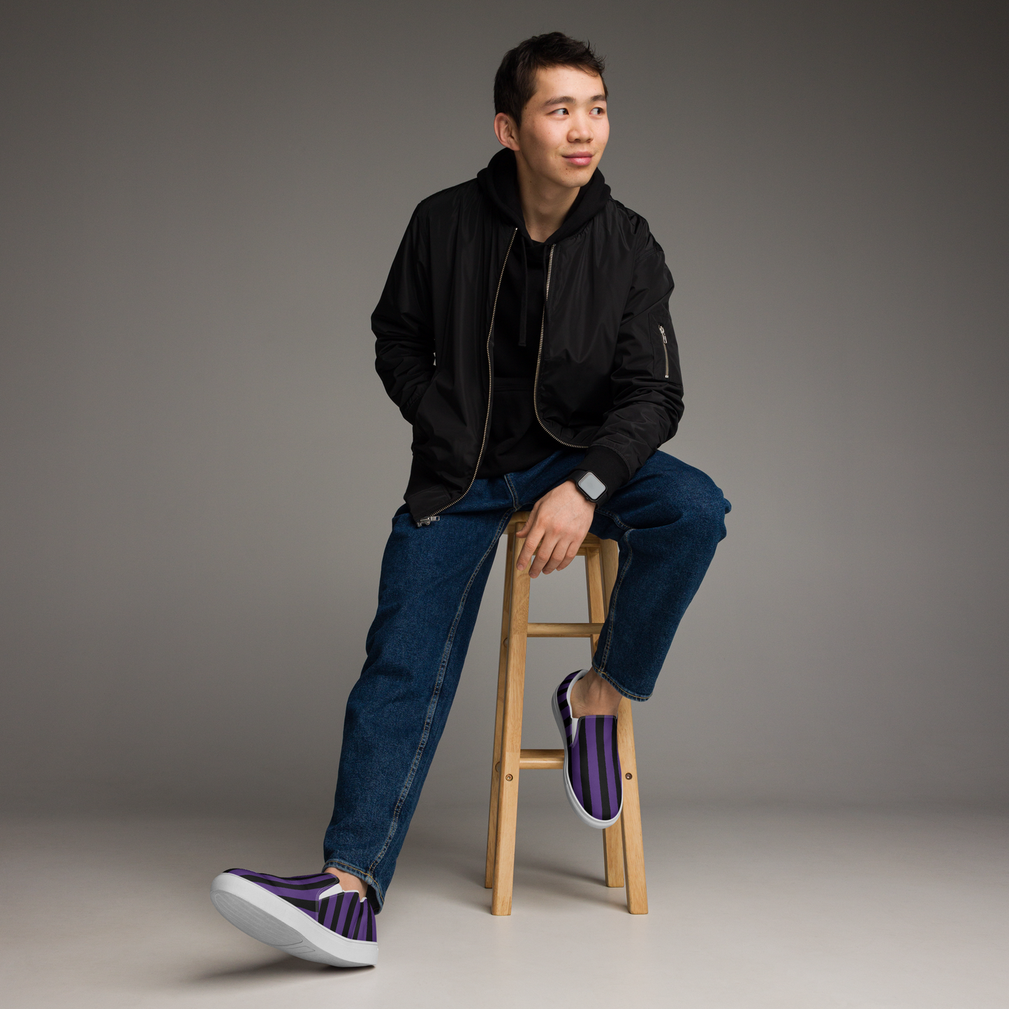 Strange Stripe Men's Slip-ons