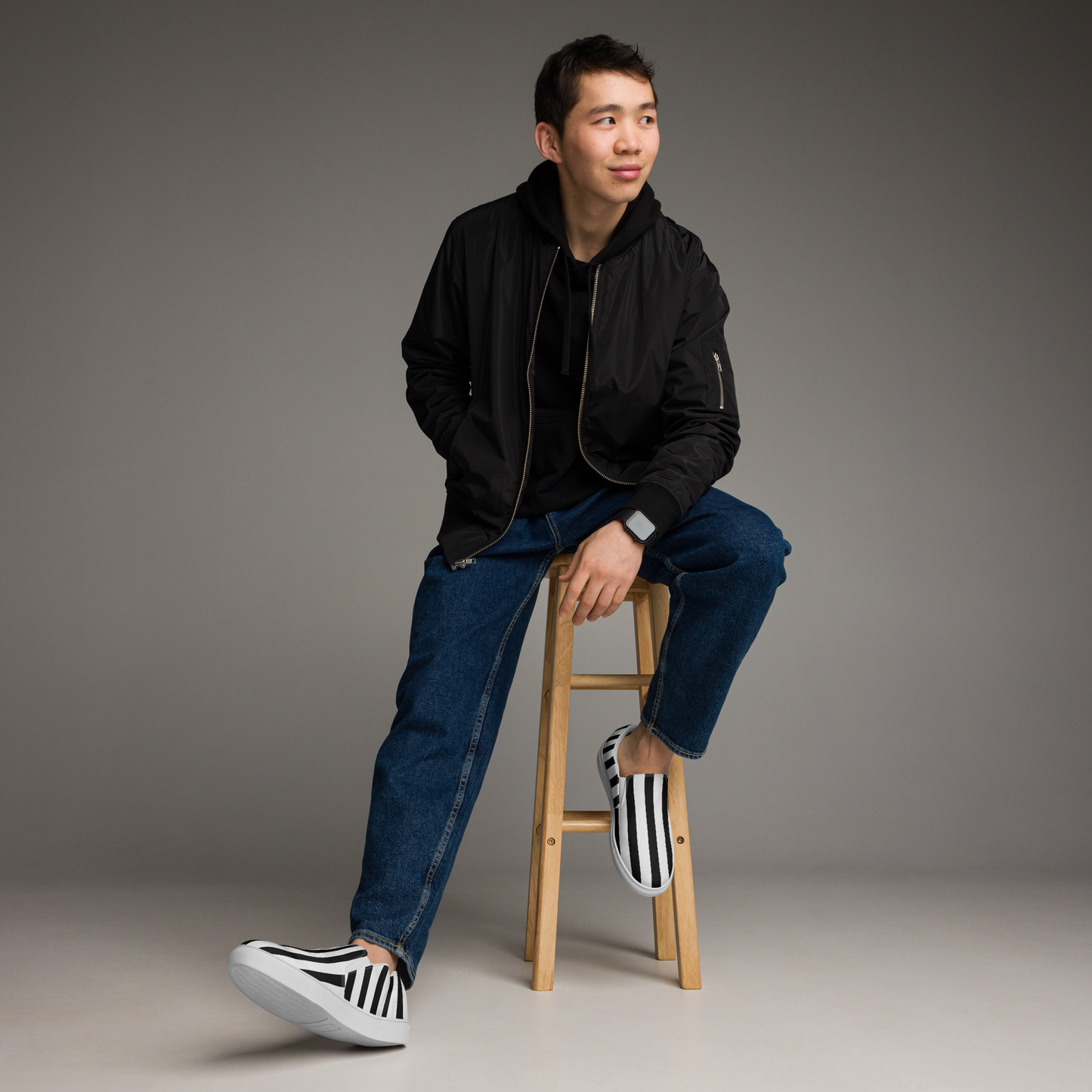 Strange Stripe Men's Slip-ons
