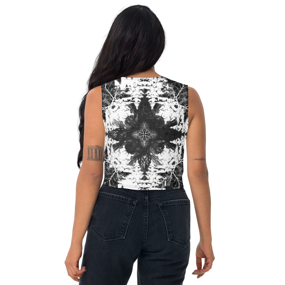 Cyber Forest Crop Top White