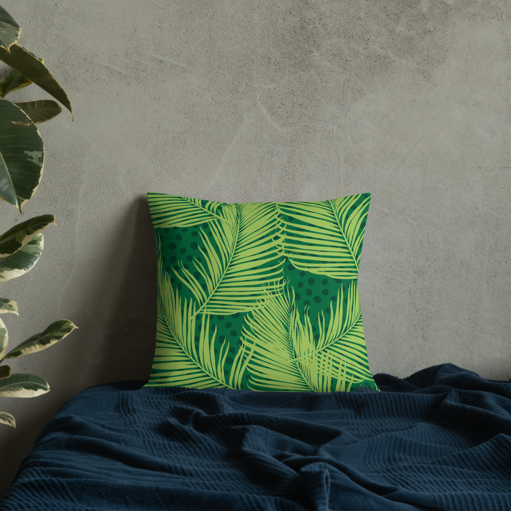 MH Green Leaf Throw Pillows