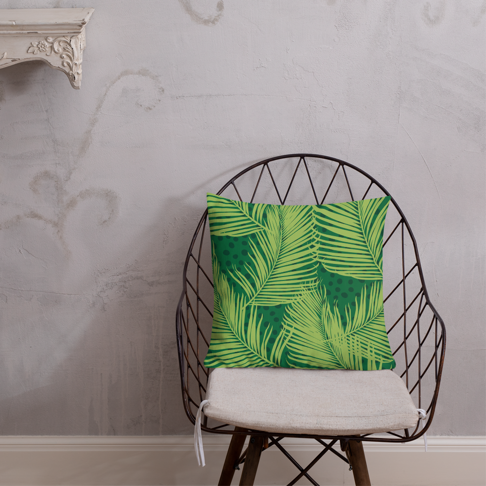 MH Green Leaf Throw Pillows