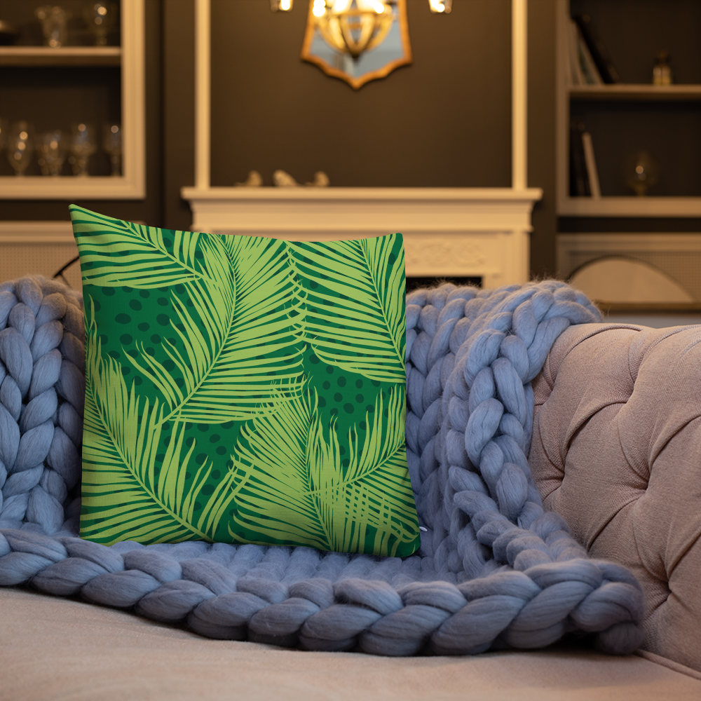 MH Green Leaf Throw Pillows