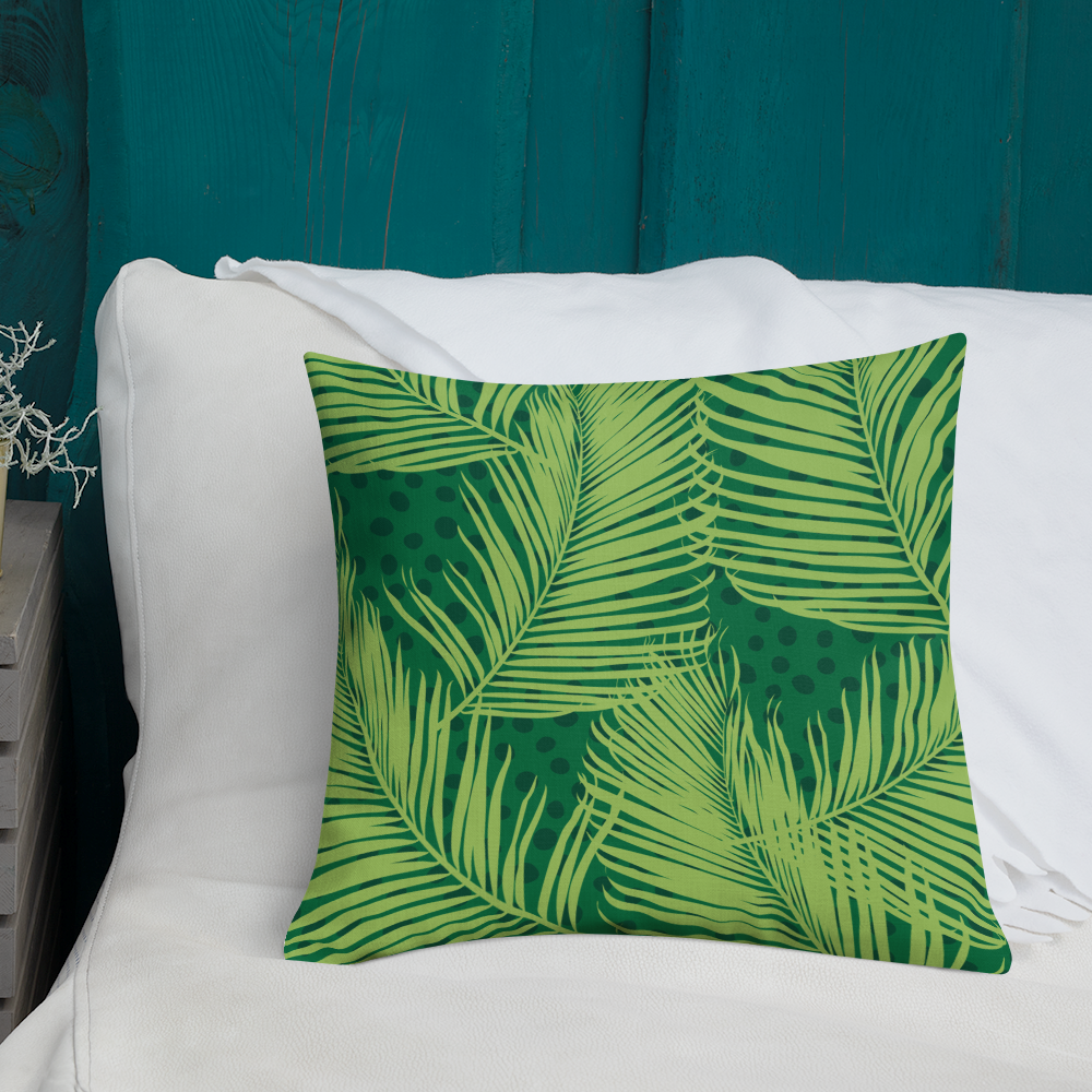 MH Green Leaf Throw Pillows