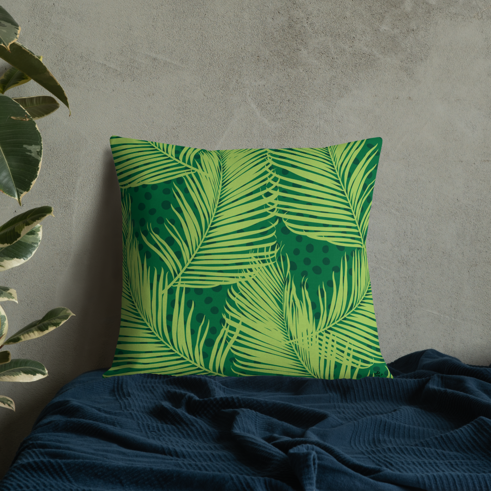 MH Green Leaf Throw Pillows