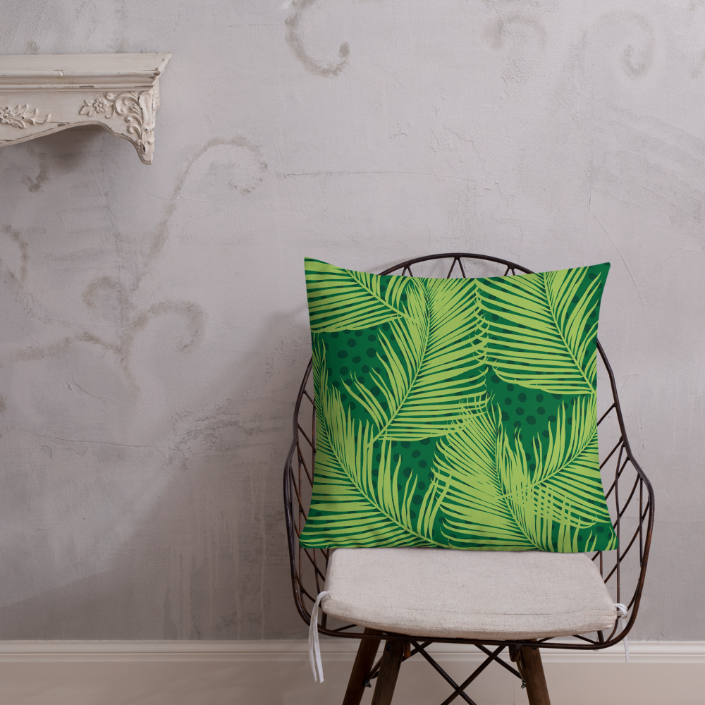 MH Green Leaf Throw Pillows