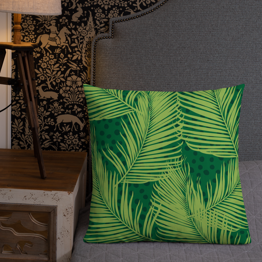 MH Green Leaf Throw Pillows