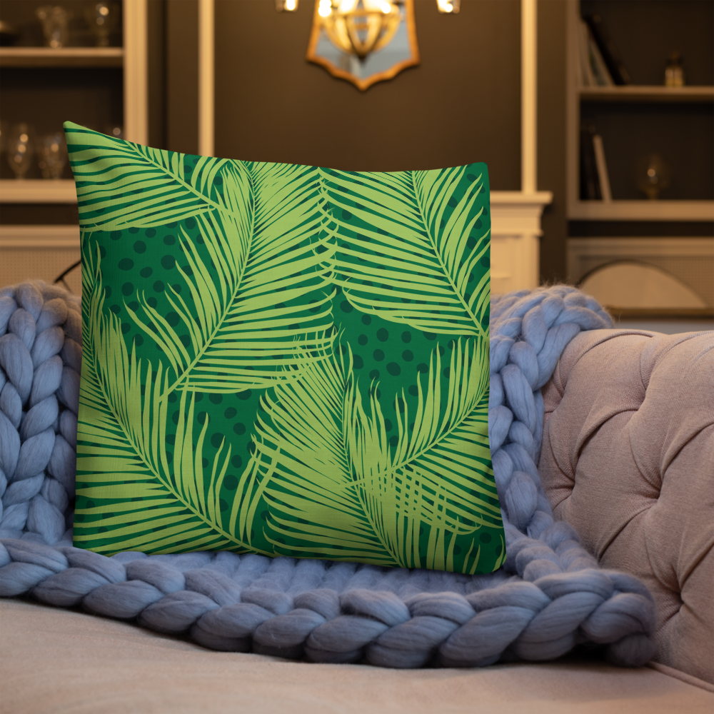 MH Green Leaf Throw Pillows