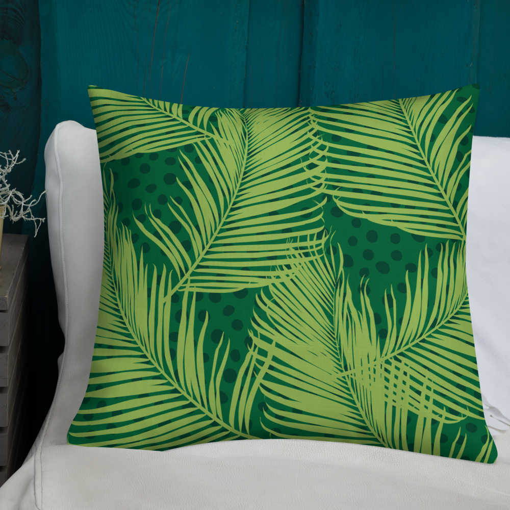 MH Green Leaf Throw Pillows