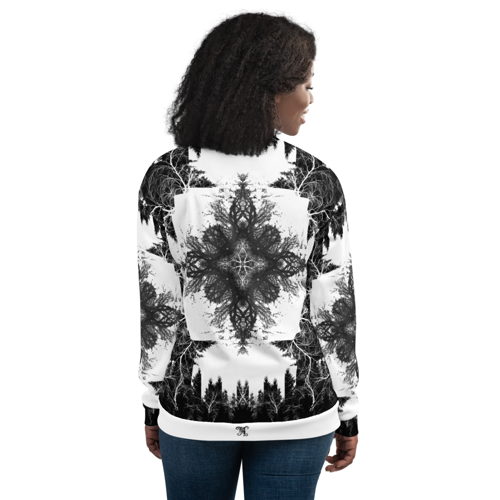Cyber Forest Bomber Jacket White