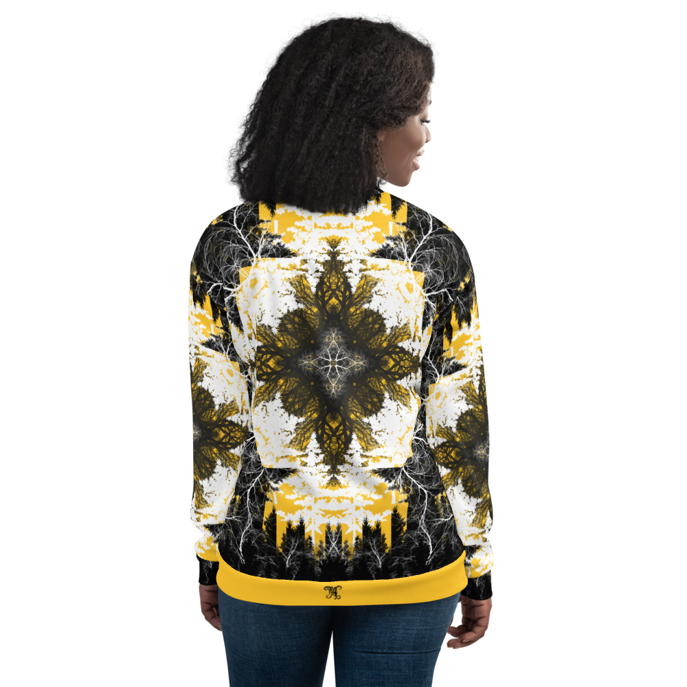 Cyber Forest Bomber Jacket Yellow