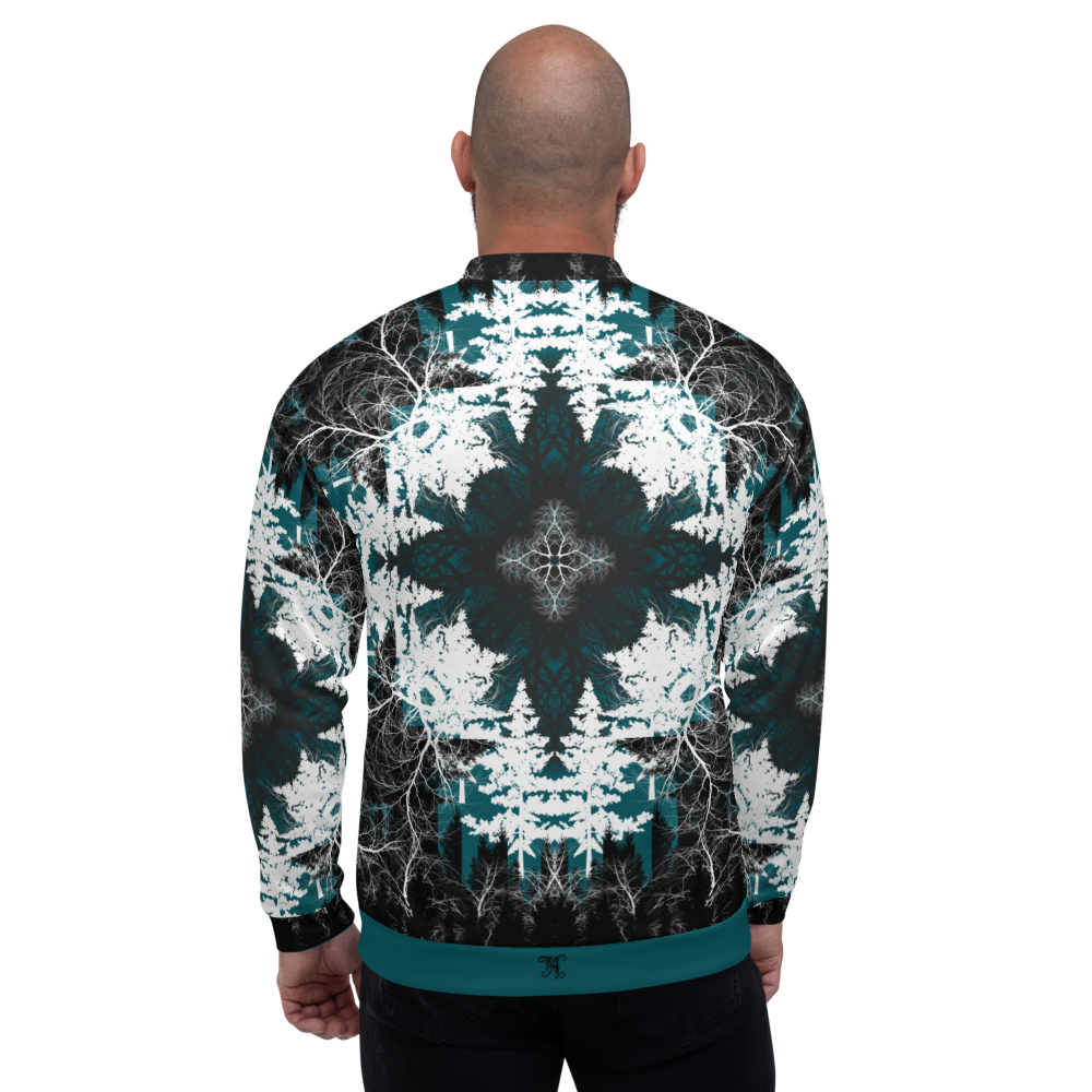 Cyber Forest Bomber Jacket Blue
