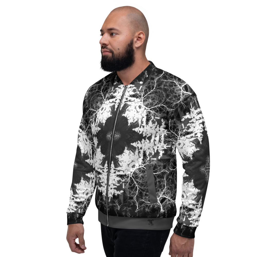 Cyber Forest Bomber Jacket Grey