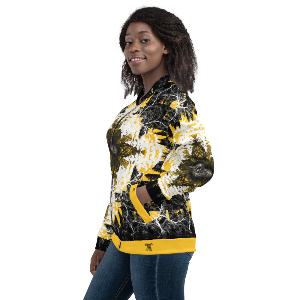 Cyber Forest Bomber Jacket Yellow