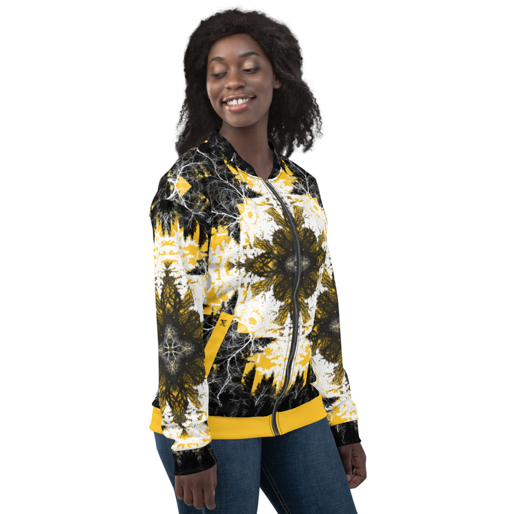 Cyber Forest Bomber Jacket Yellow