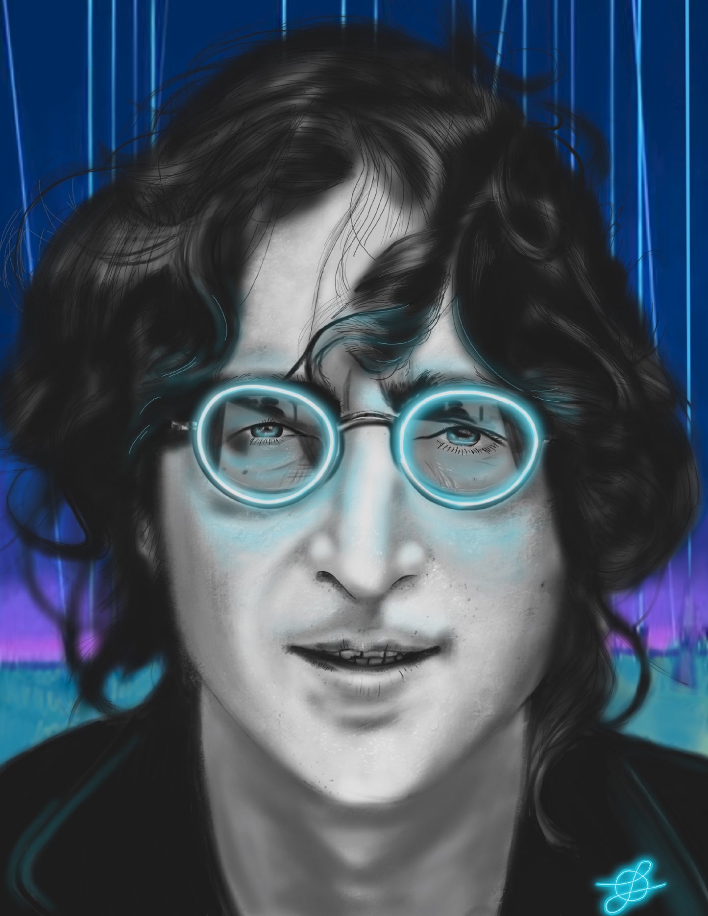 Tron Lennon by @parkerhiart on Canvas 24”x36”