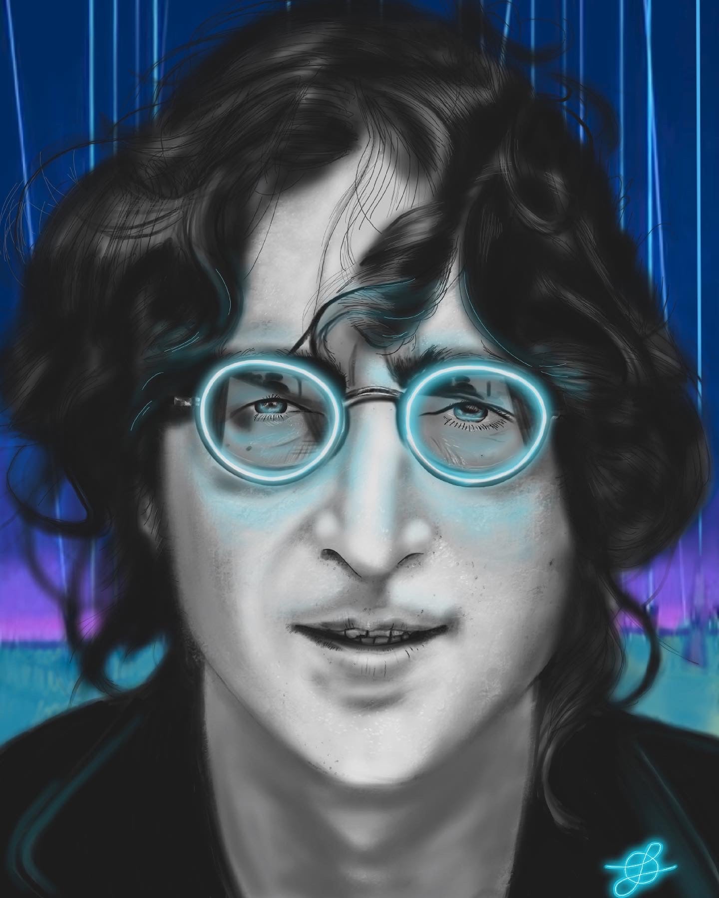 Tron Lennon by @parkerhiart on Canvas