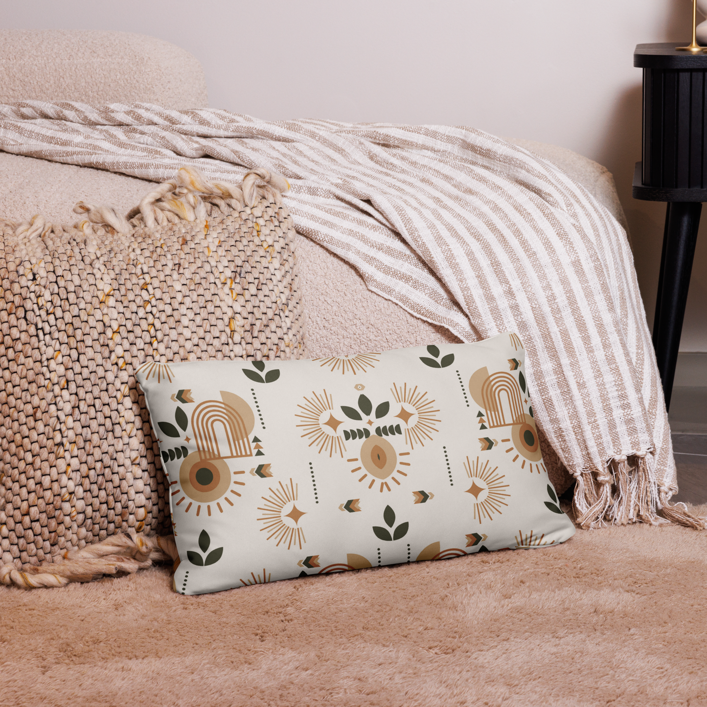 Boho Plant Throw Pillows