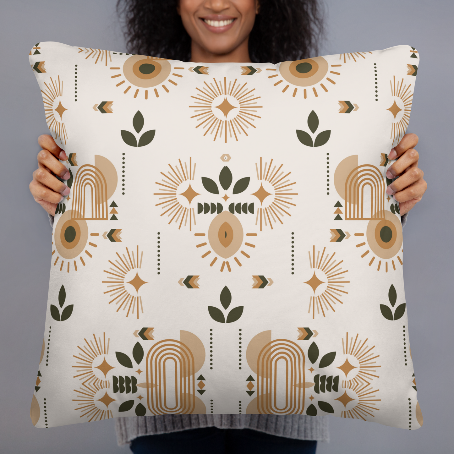 Boho Plant Throw Pillows