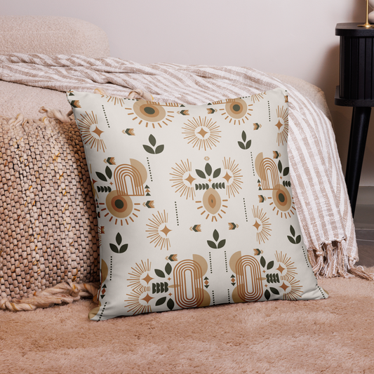 Boho Plant Throw Pillows