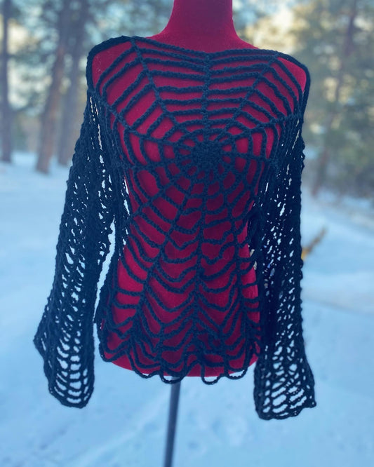 Spider Web Crochet Top