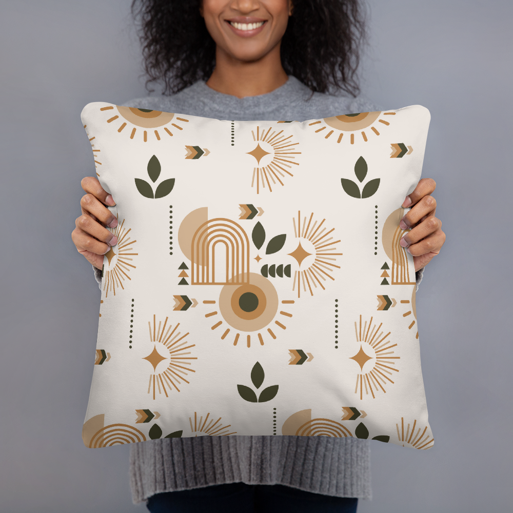 Boho Plant Throw Pillows