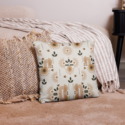 Boho Plant Throw Pillows