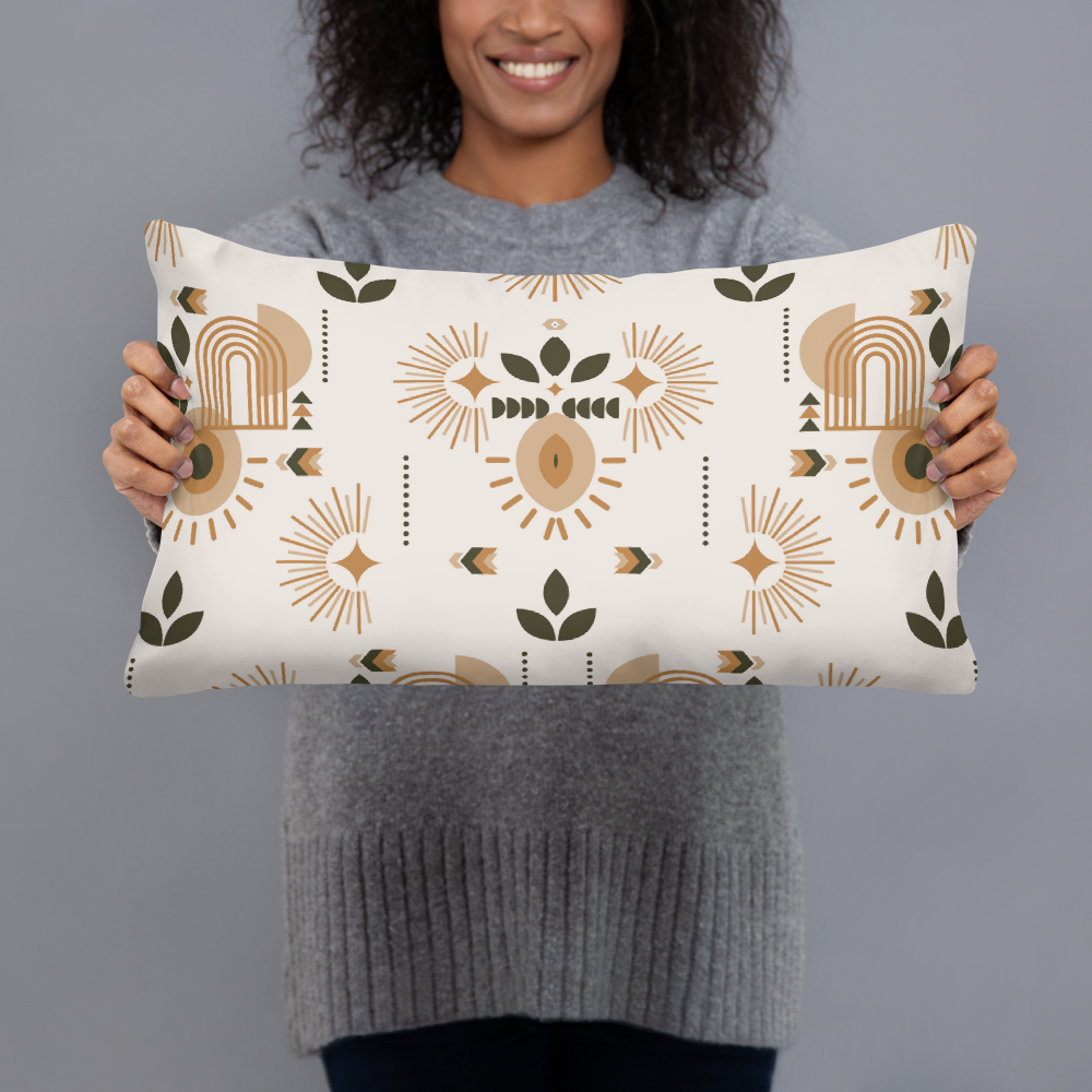 Boho Plant Throw Pillows