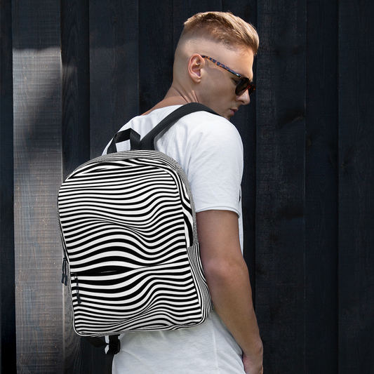 Wavy B&W Backpack