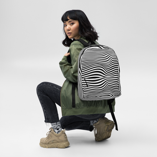 Wavy B&W Backpack