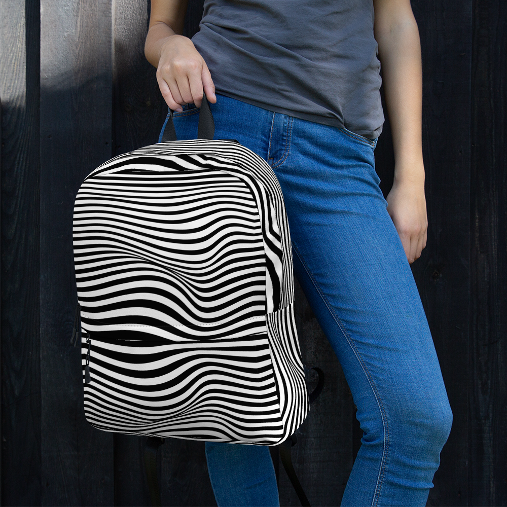 Wavy B&W Backpack