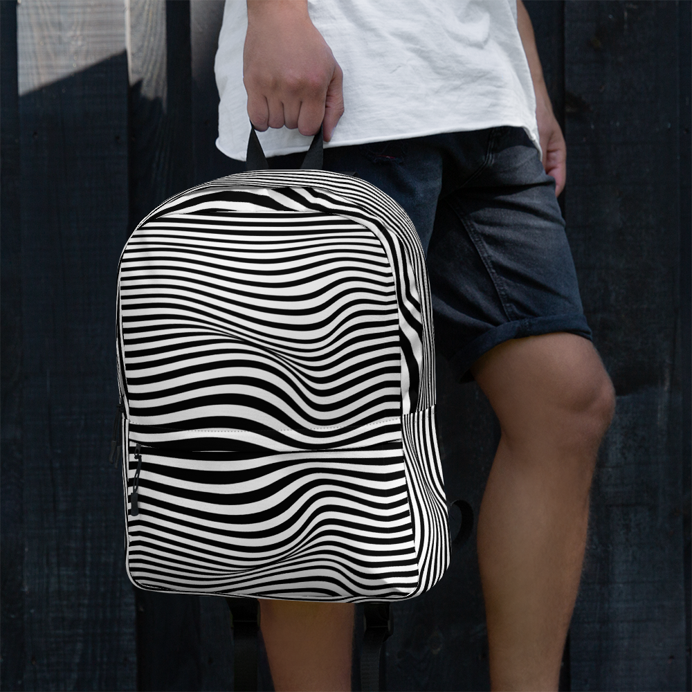 Wavy B&W Backpack