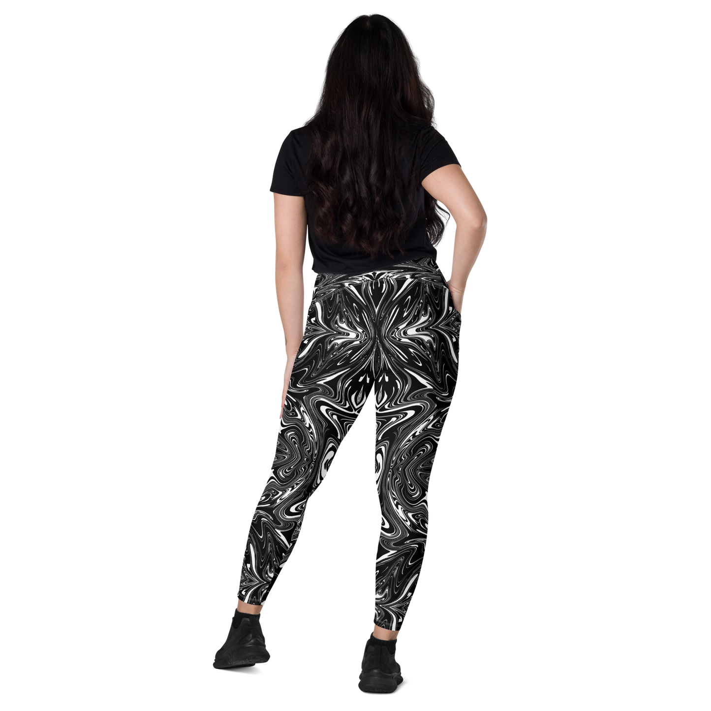 MH Marble Mushroom Crossover leggings with pockets