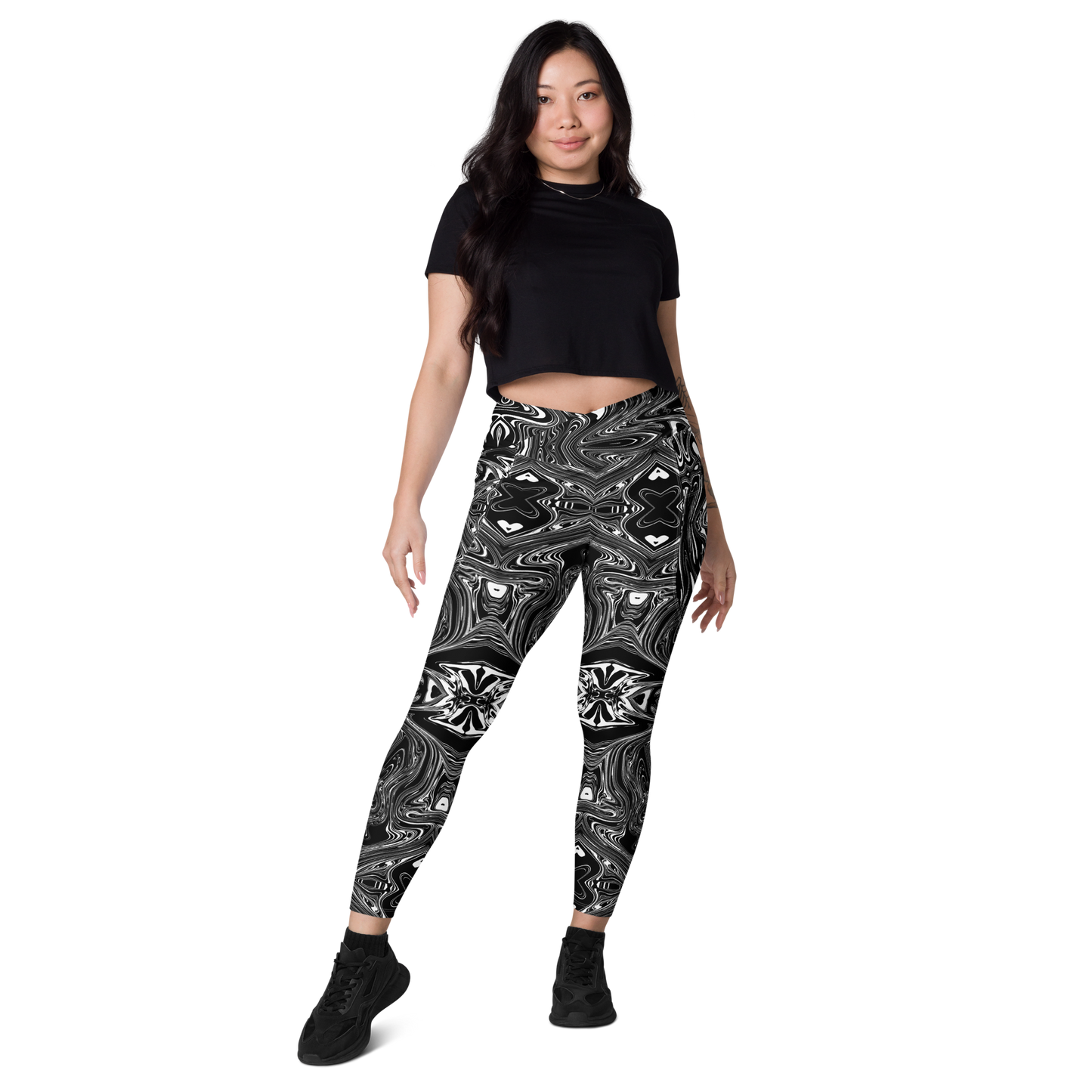 MH Marble Mushroom Crossover leggings with pockets