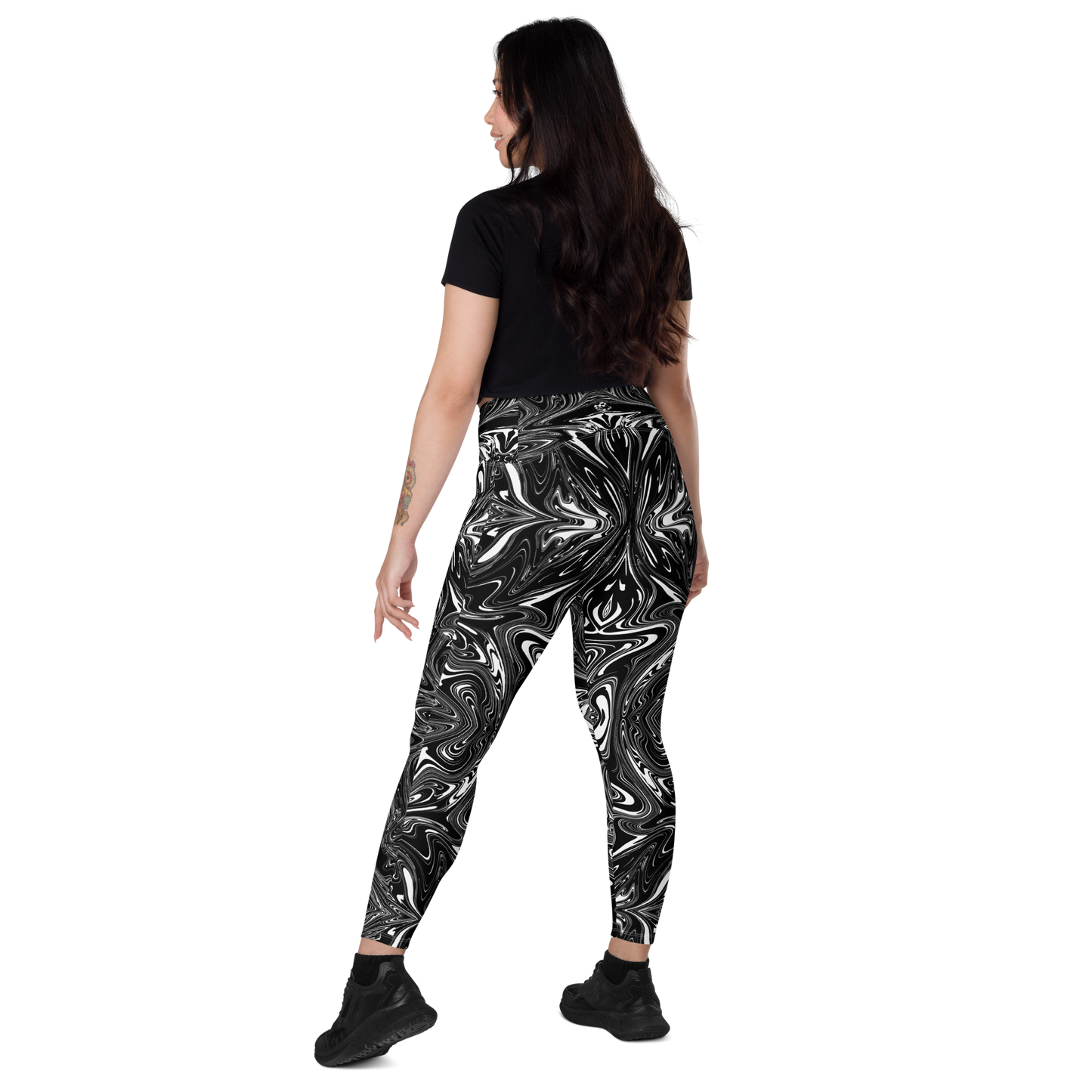 MH Marble Mushroom Crossover leggings with pockets