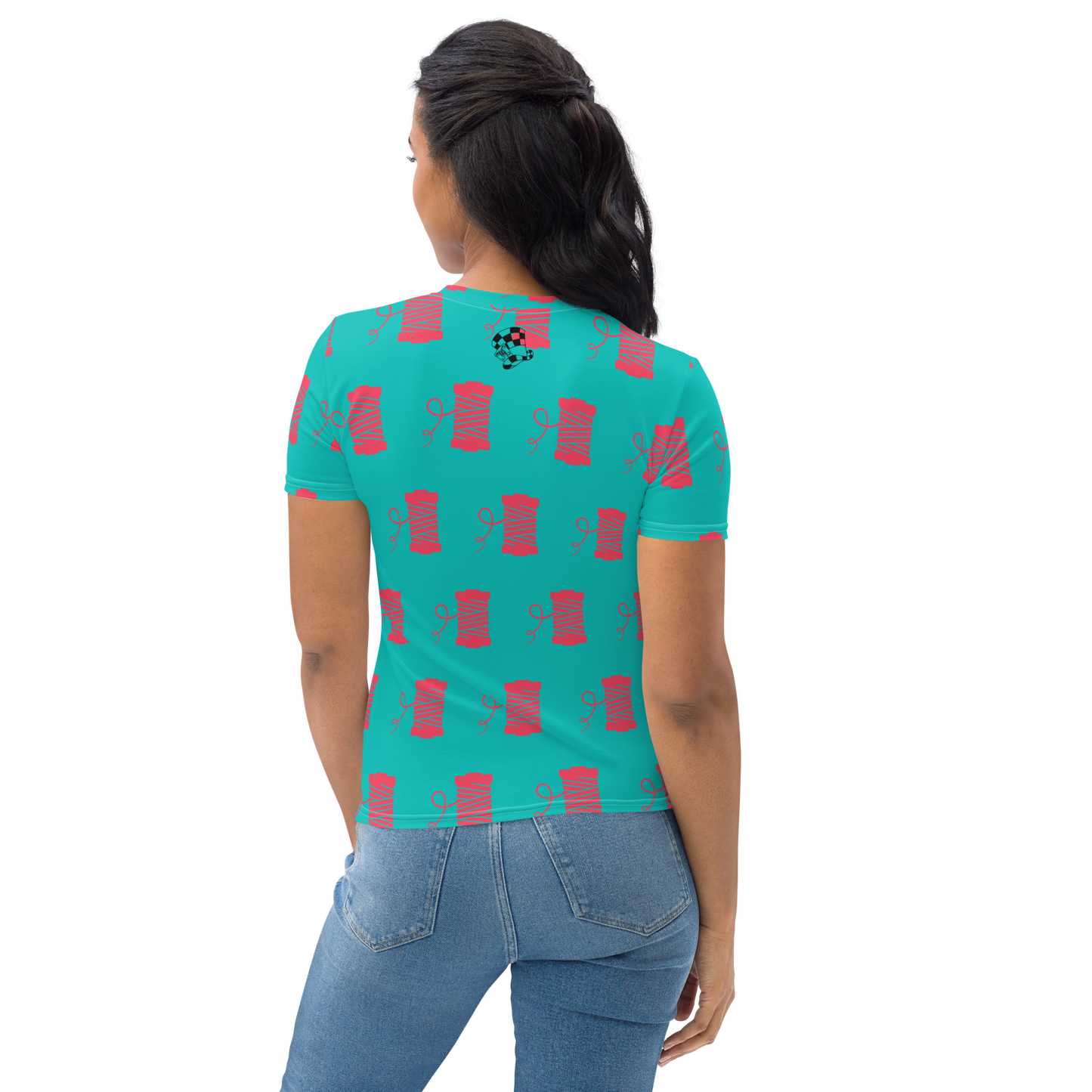 ‘Oops, I craft my pants’ Women's T-shirt Pink Blue Purple