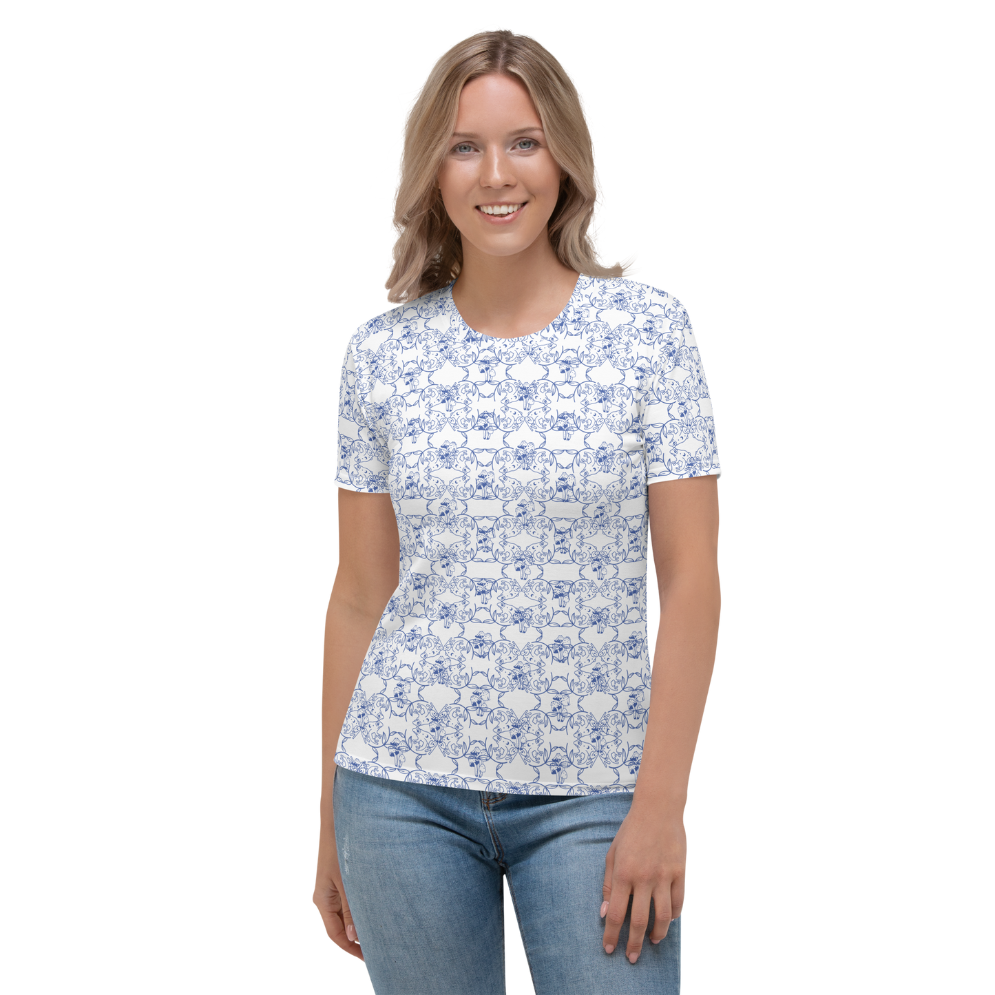 Frog & Mushroom Fine China Women's T-shirt