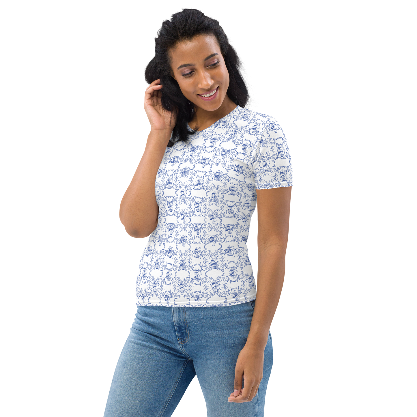 Frog & Mushroom Fine China Women's T-shirt