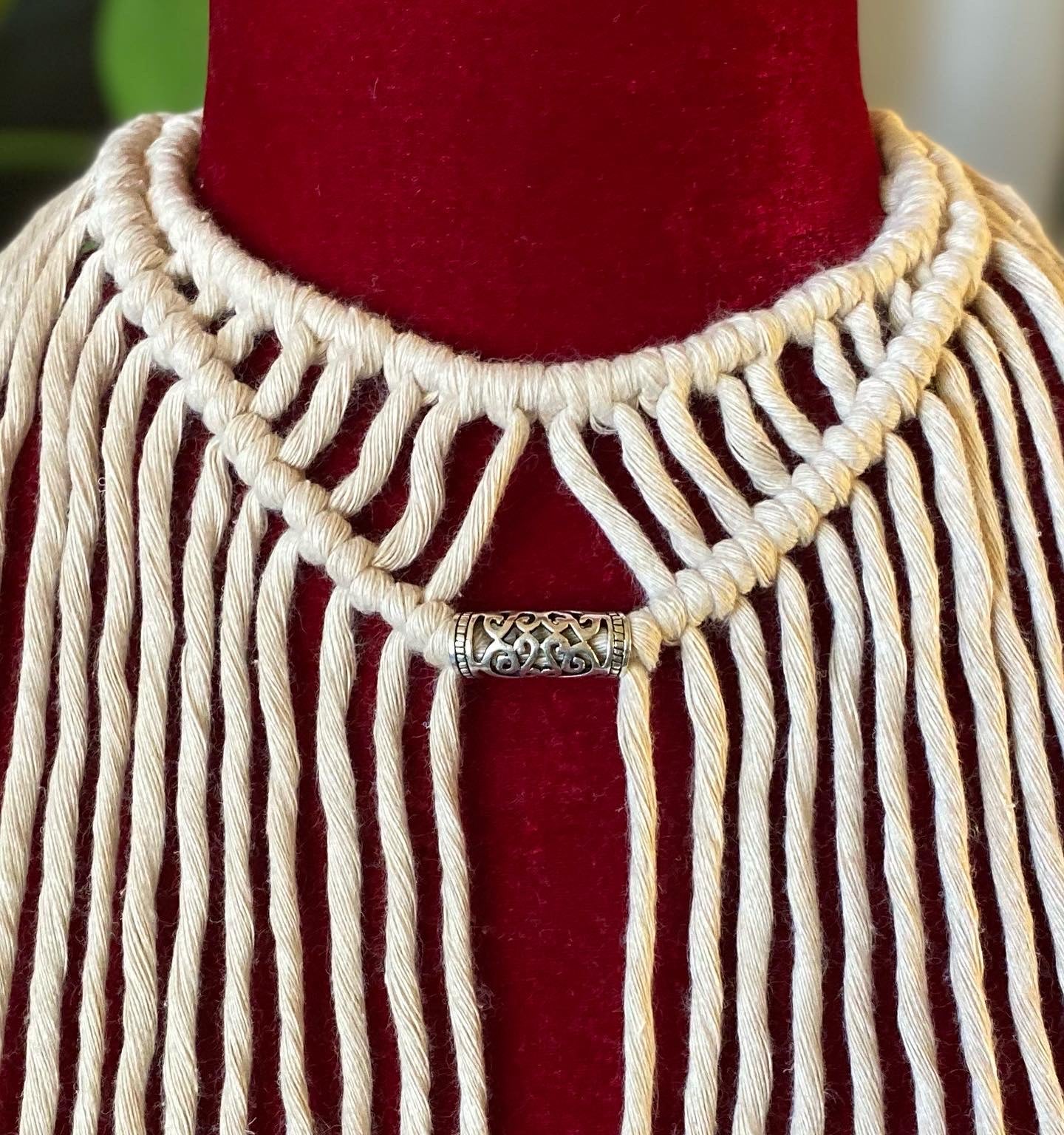 Almond Long MH Macrame Necklace