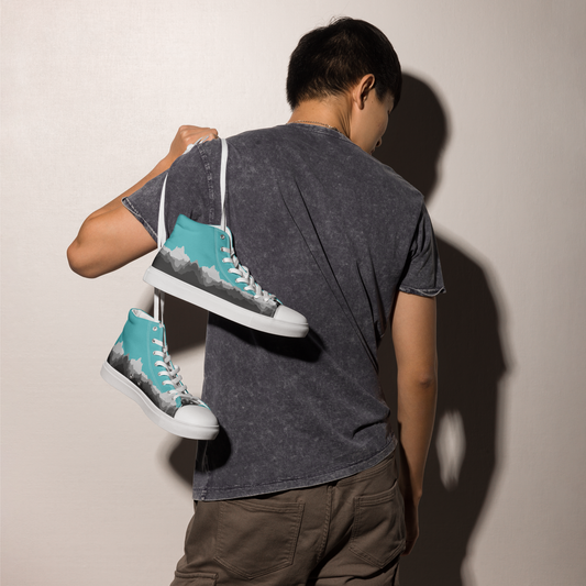 Colorful Colorado Grey & Teal Men’s High Tops