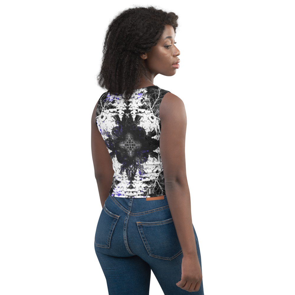 Cyber Forest Crop Top Purple