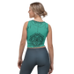 Black Mandala Teal Crop Top