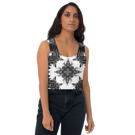 Cyber Forest Crop Top White