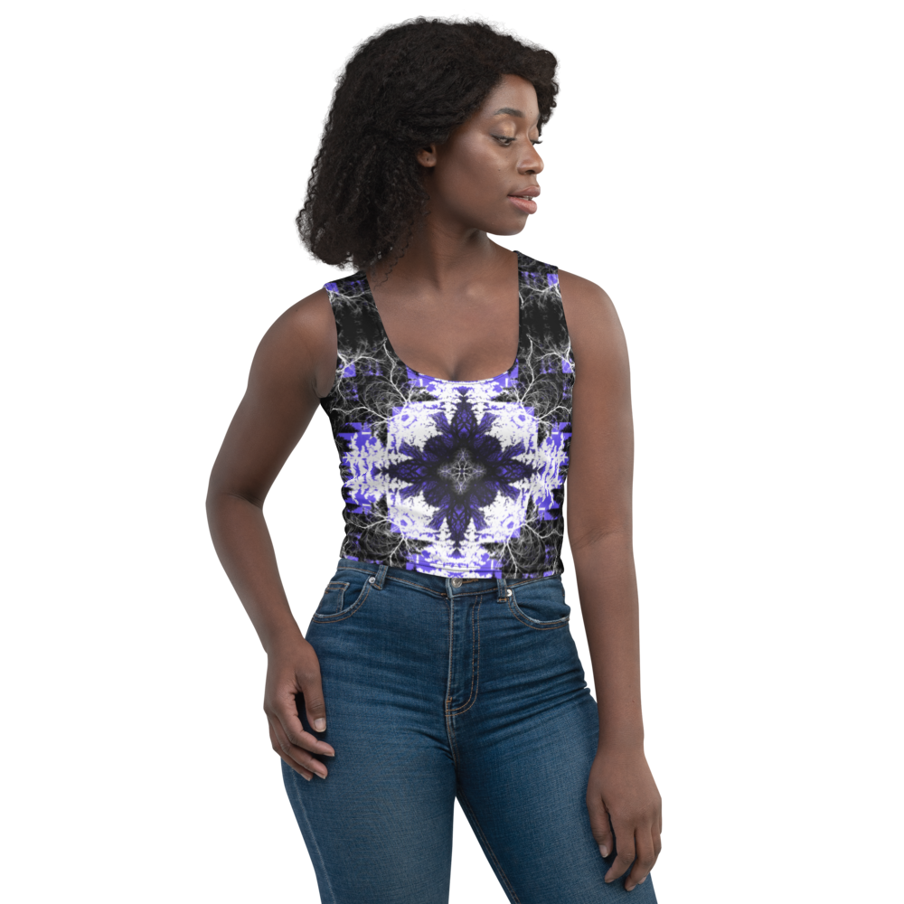 Cyber Forest Crop Top Purple