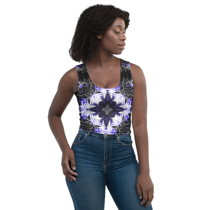 Cyber Forest Crop Top Purple