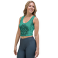 Black Mandala Teal Crop Top