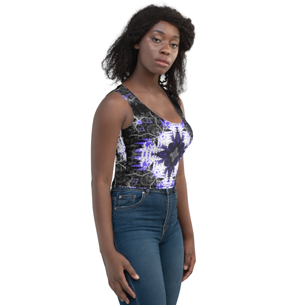 Cyber Forest Crop Top Purple