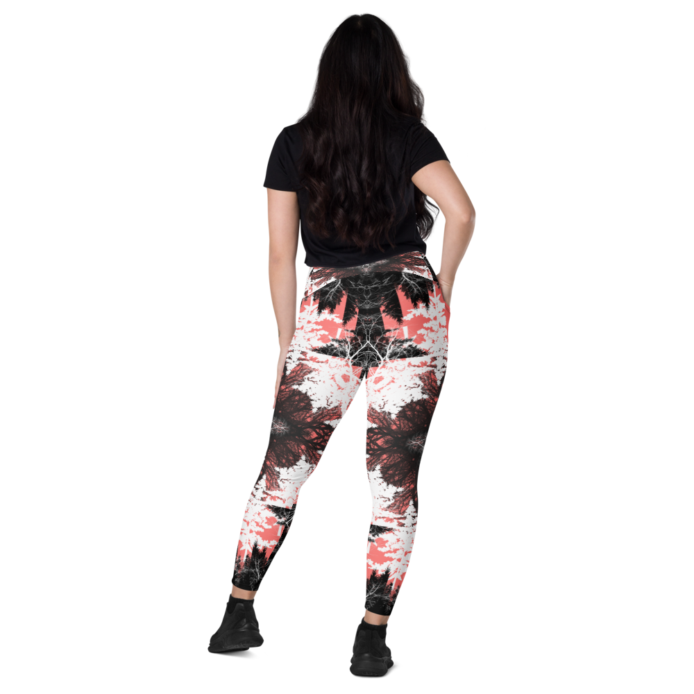 Cyber Forest Leggings Coral