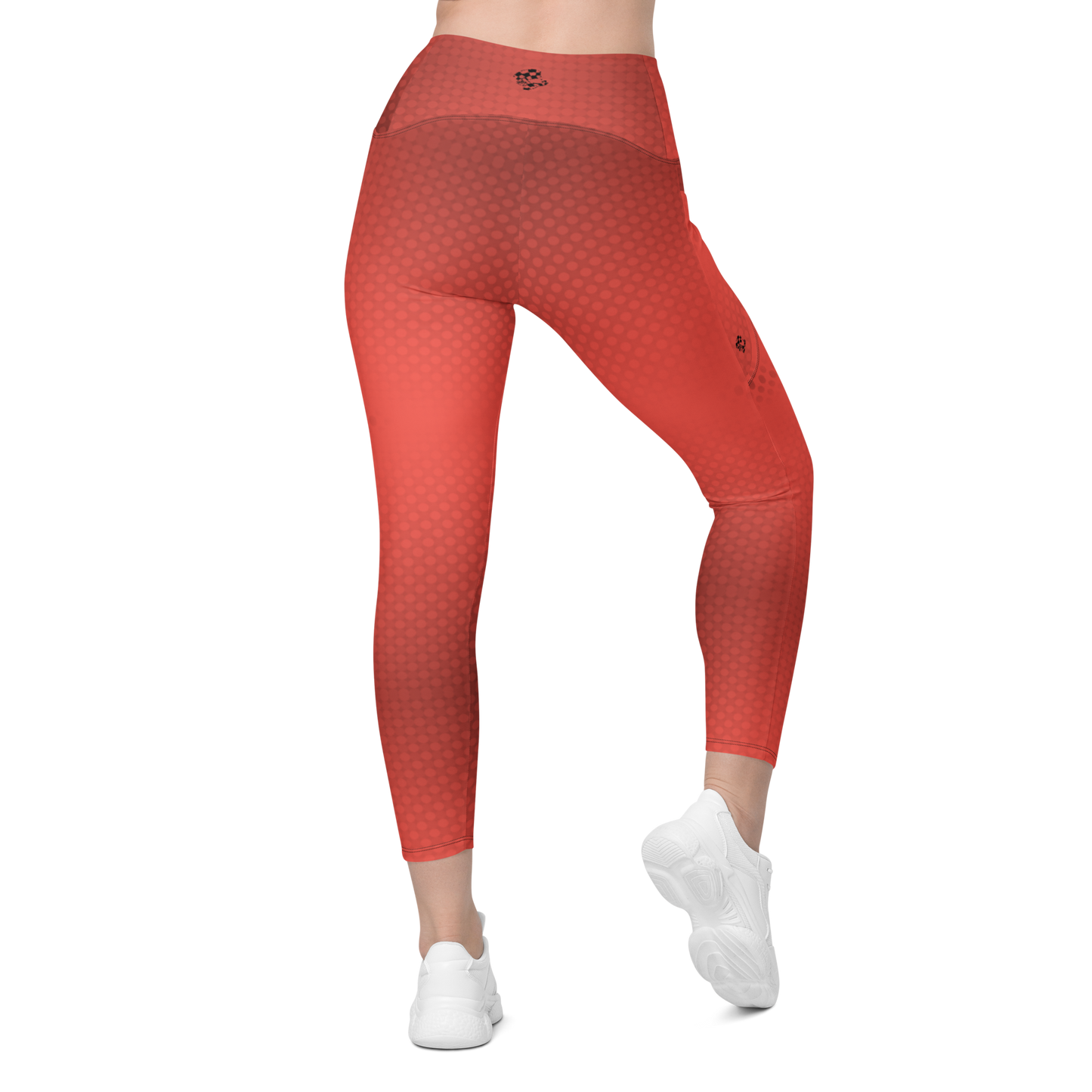 Red Polka dot Gradient Leggings