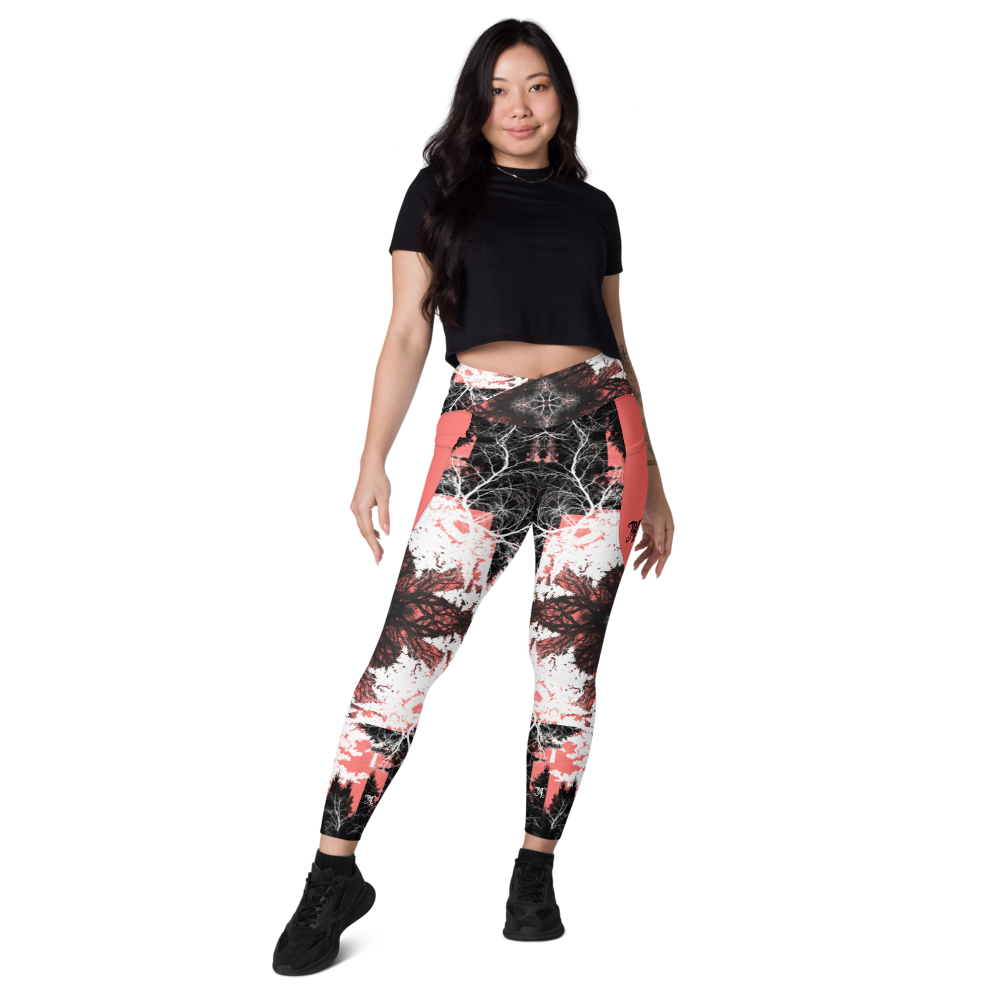 Cyber Forest Leggings Coral